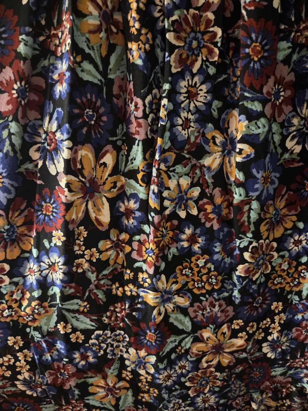 Oak and Trellis Floral Long Sleeve Smocked Dress - Navy Multi - Picture 4 of 4